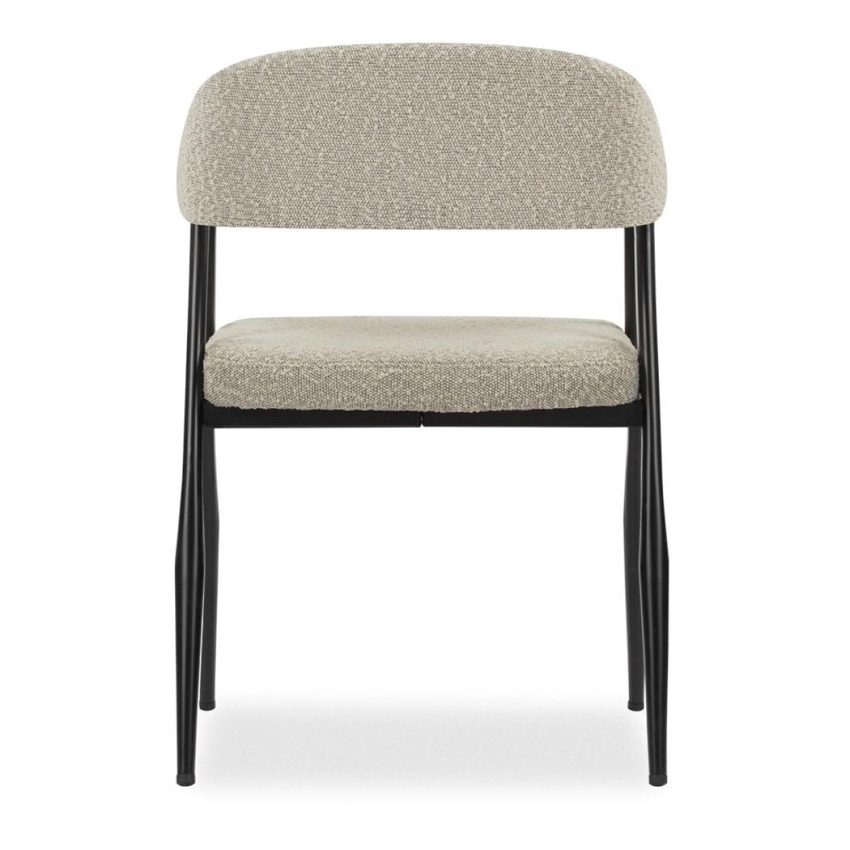 £260 Off Ibiza & Presley 4 Chairs Dining Set, Black & Speckled Stone Sustainable Boucle – image 6