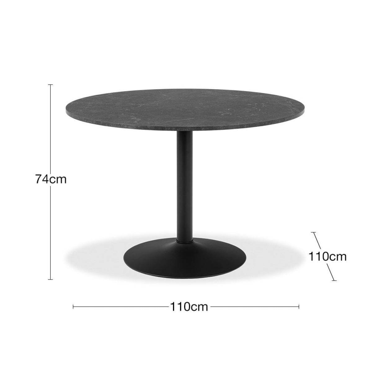 £260 Off Ibiza & Presley 4 Chairs Dining Set, Black & Speckled Stone Sustainable Boucle – image 10