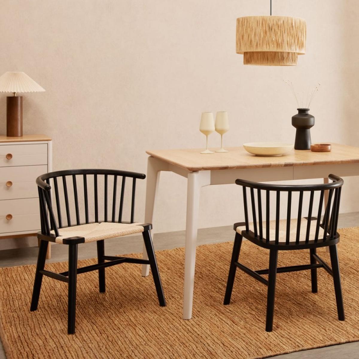 £50 Off Isabella Carver Dining Chair, Natural Rattan & Black – image 2