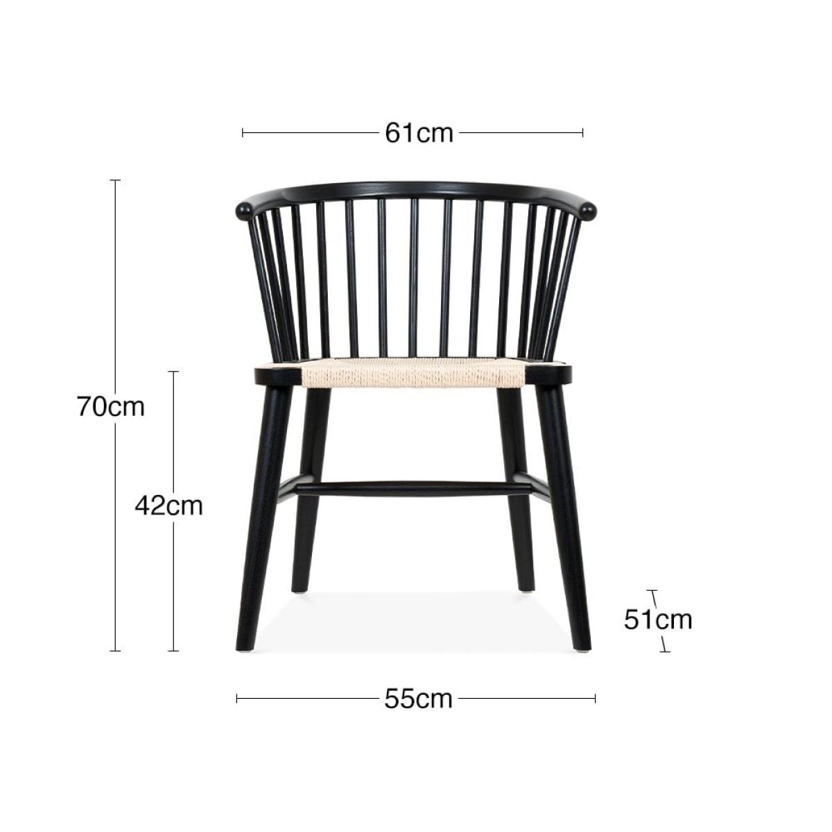 £50 Off Isabella Carver Dining Chair, Natural Rattan & Black – image 8