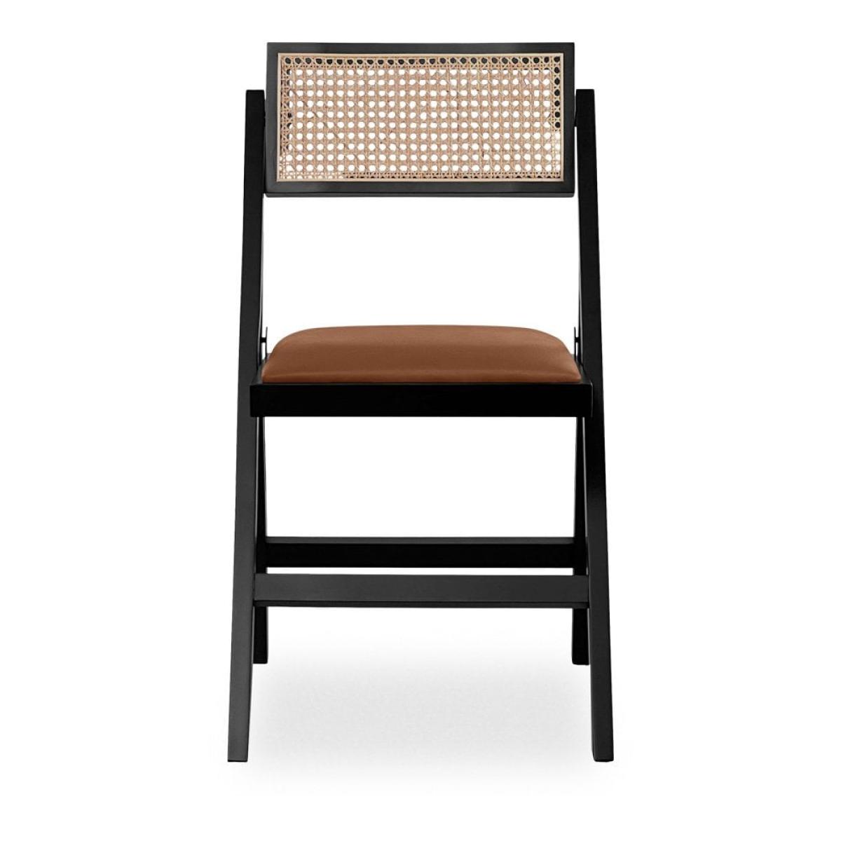 £10 Off Palmer Wooden Folding Dining Chair, Tan & Black – image 3