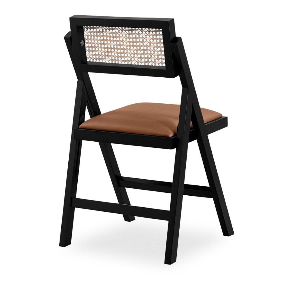 £10 Off Palmer Wooden Folding Dining Chair, Tan & Black – image 5
