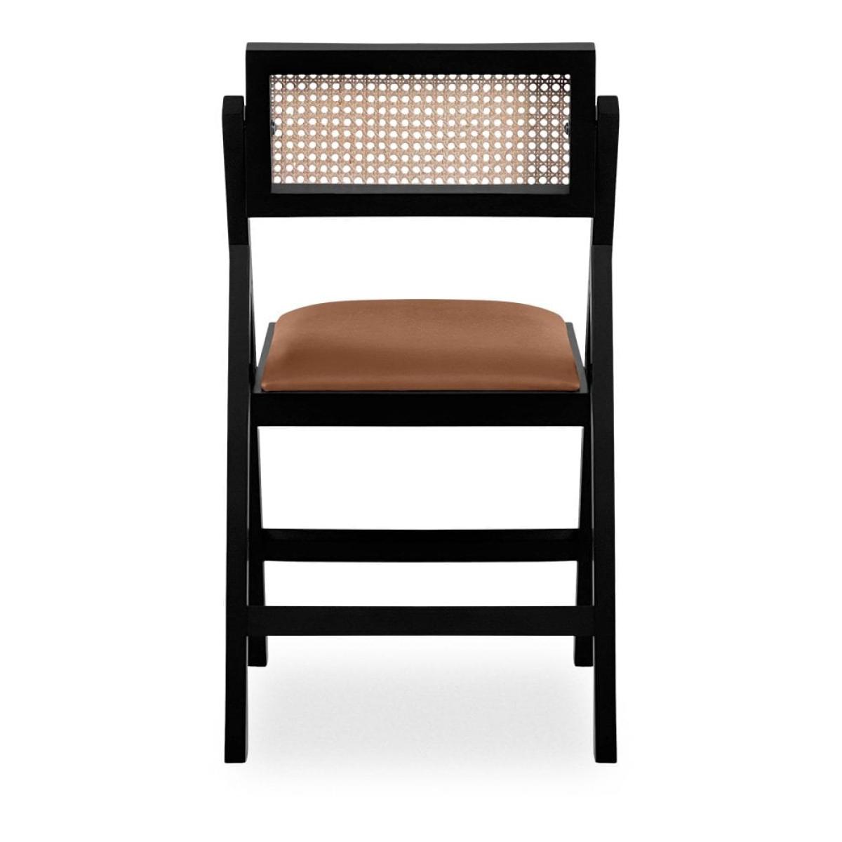 £10 Off Palmer Wooden Folding Dining Chair, Tan & Black – image 6