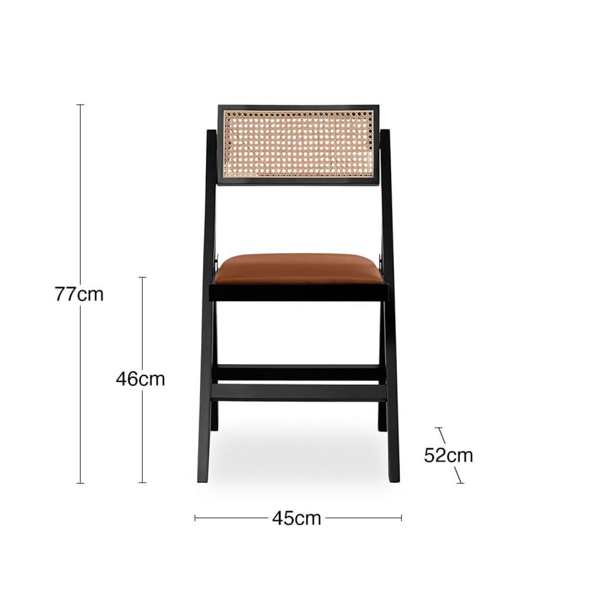 £10 Off Palmer Wooden Folding Dining Chair, Tan & Black – image 9