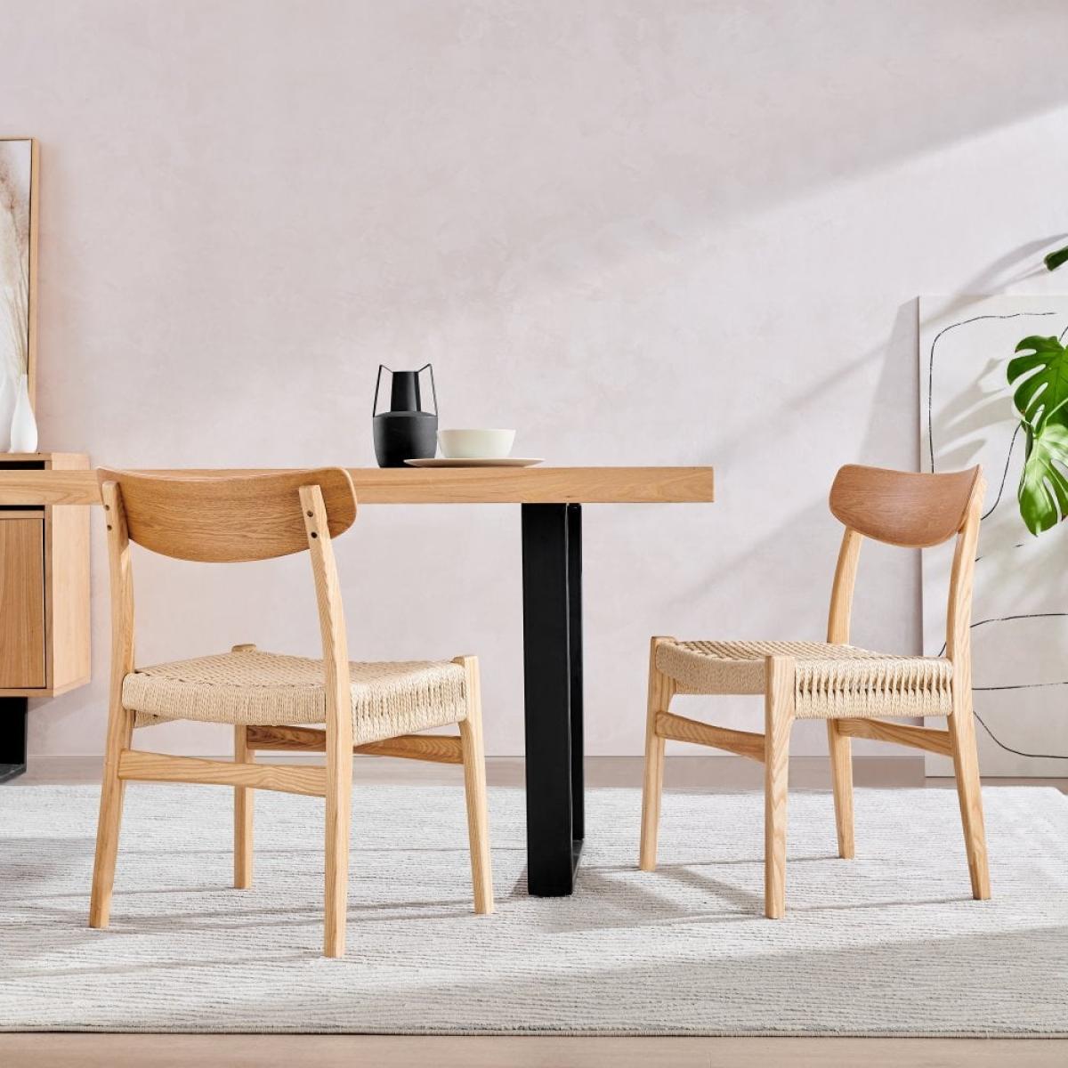 Benedict Dining Chair, Natural Colour: White – image 2