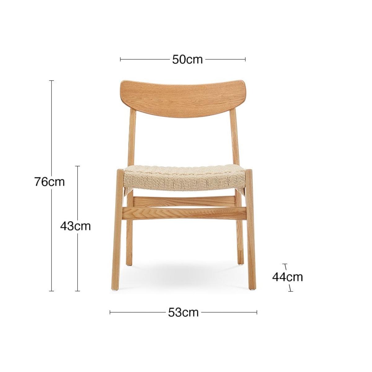 Benedict Dining Chair, Natural Colour: White – image 8