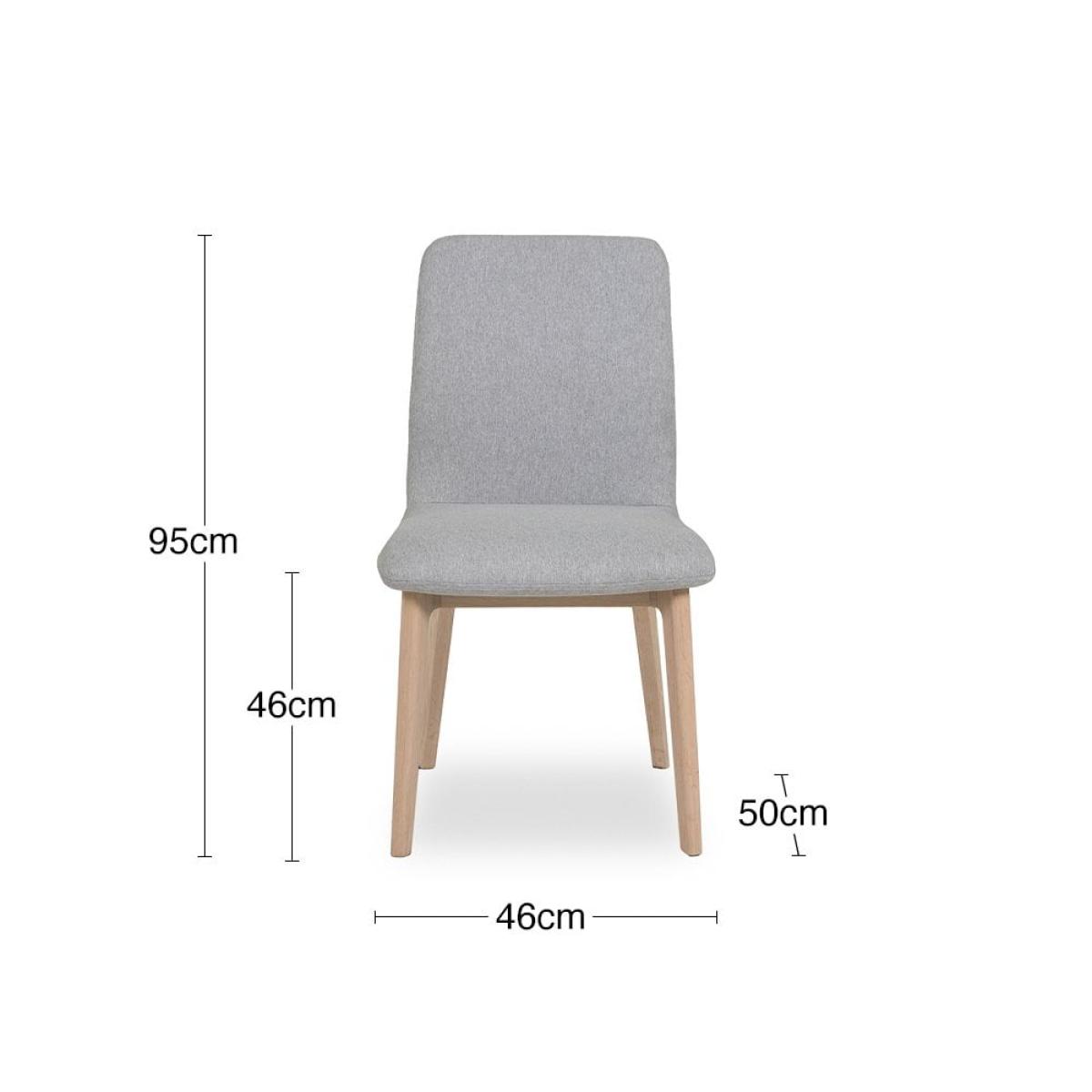Mabel Set of 2 Dining Chairs, Grey – image 7