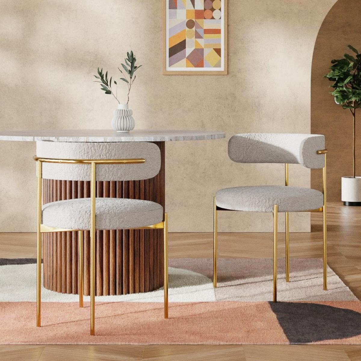£20 Off Cassie Dining Chair, Ivory White Boucle – image 2