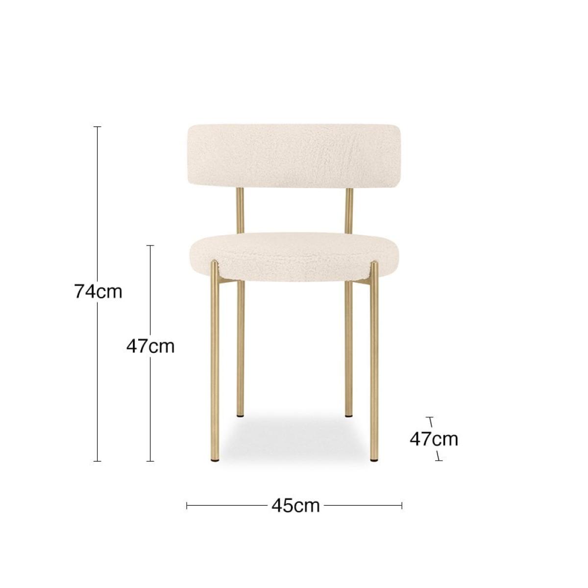 £20 Off Cassie Dining Chair, Ivory White Boucle – image 8