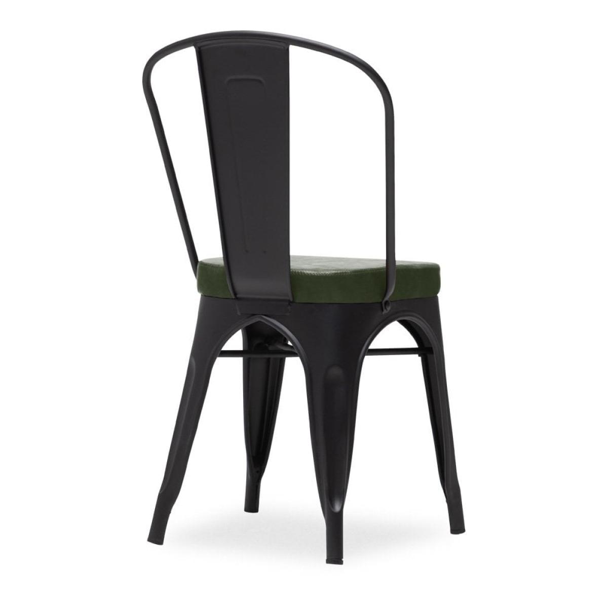 Xavier Pauchard Tolix Style Metal Dining Chair, Vintage Green & Black – image 5