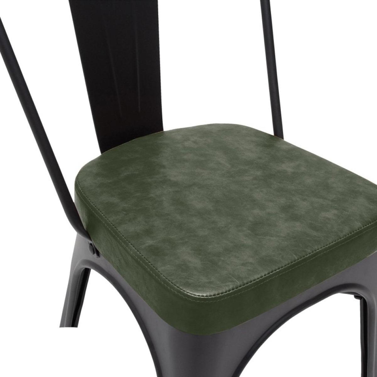Xavier Pauchard Tolix Style Metal Dining Chair, Vintage Green & Black – image 7