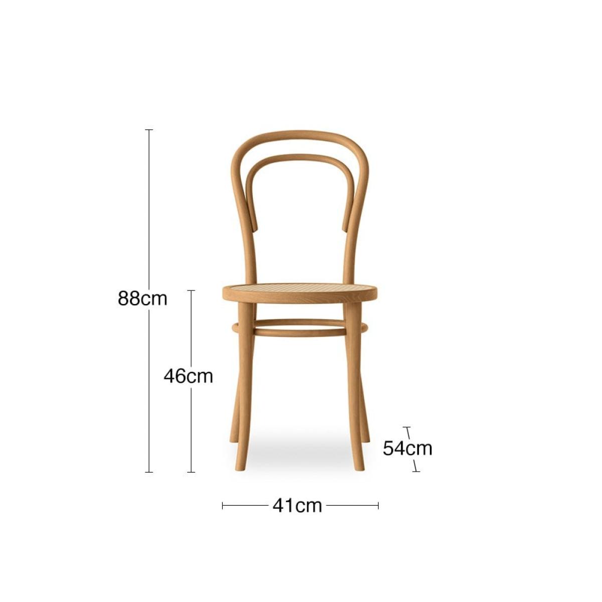 Egil Bentwood Dining Chair, Rattan & Oak – image 9