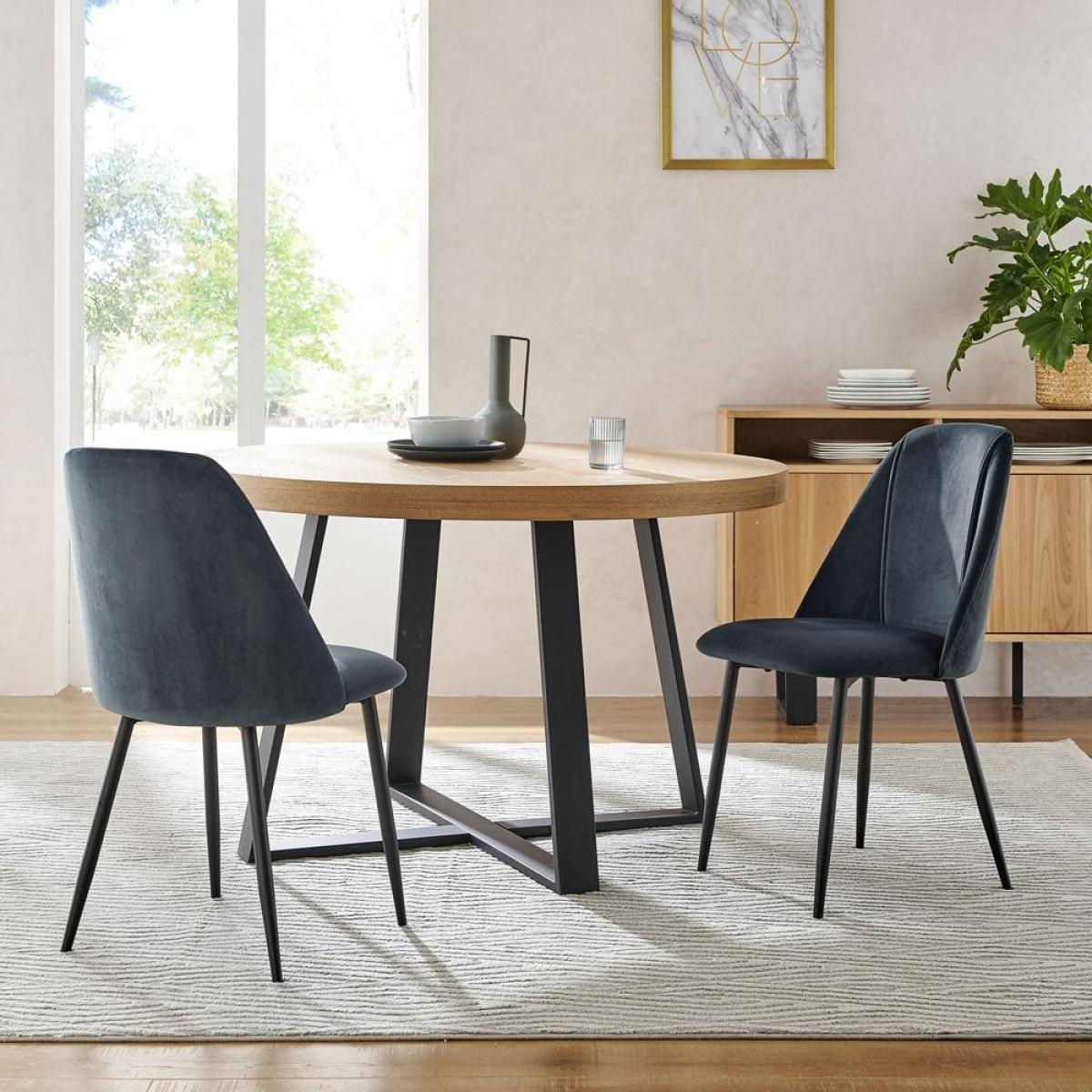 Marco Dining Chair, Midnight Grey Recycled Velvet – image 3