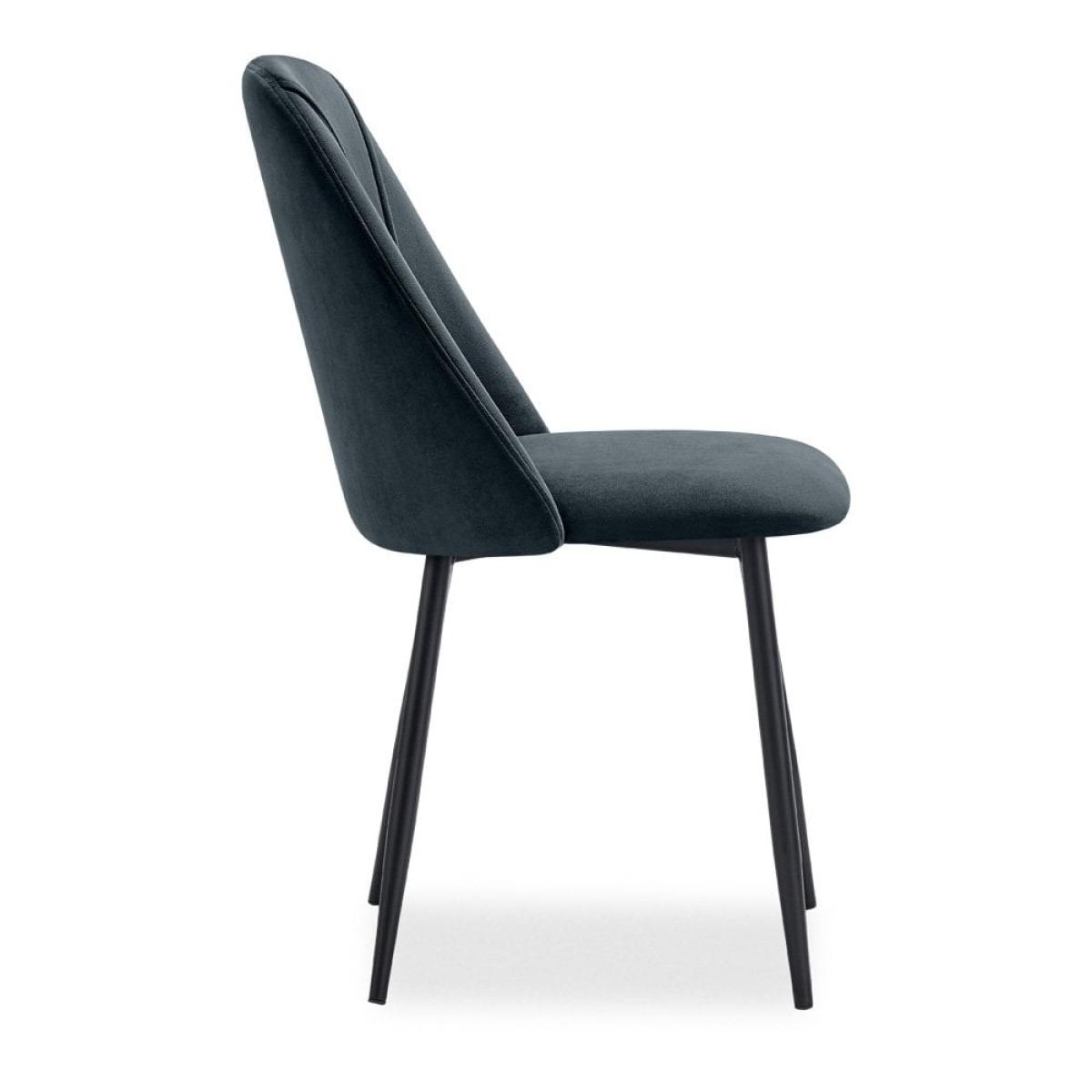 Marco Dining Chair, Midnight Grey Recycled Velvet – image 6