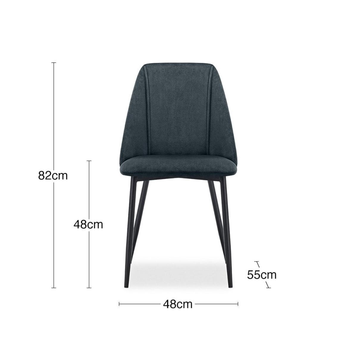 Marco Dining Chair, Midnight Grey Recycled Velvet – image 10