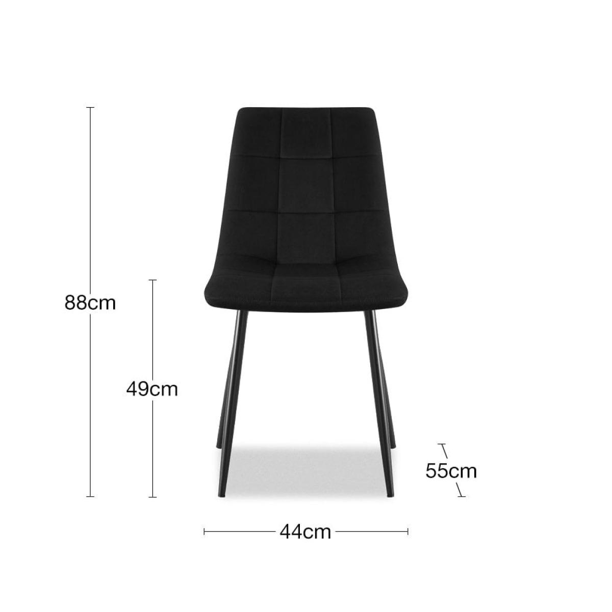 Bovey Dining Chair, Black Velvet – image 8