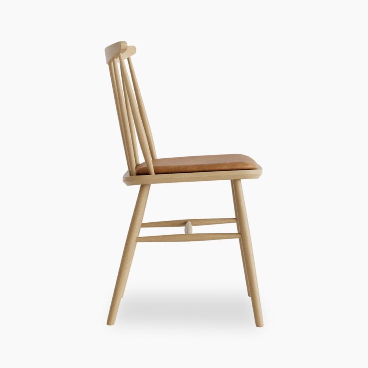 Wand Wooden Dining Chair, Oak & Vintage Tan – image 4