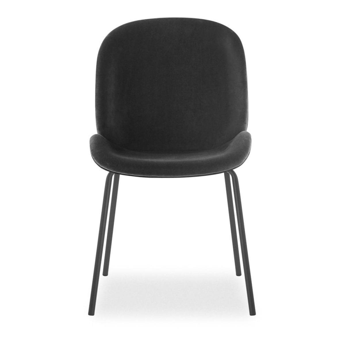 Hoxton Dining Chair, Midnight Grey Sustainable Velvet – image 5