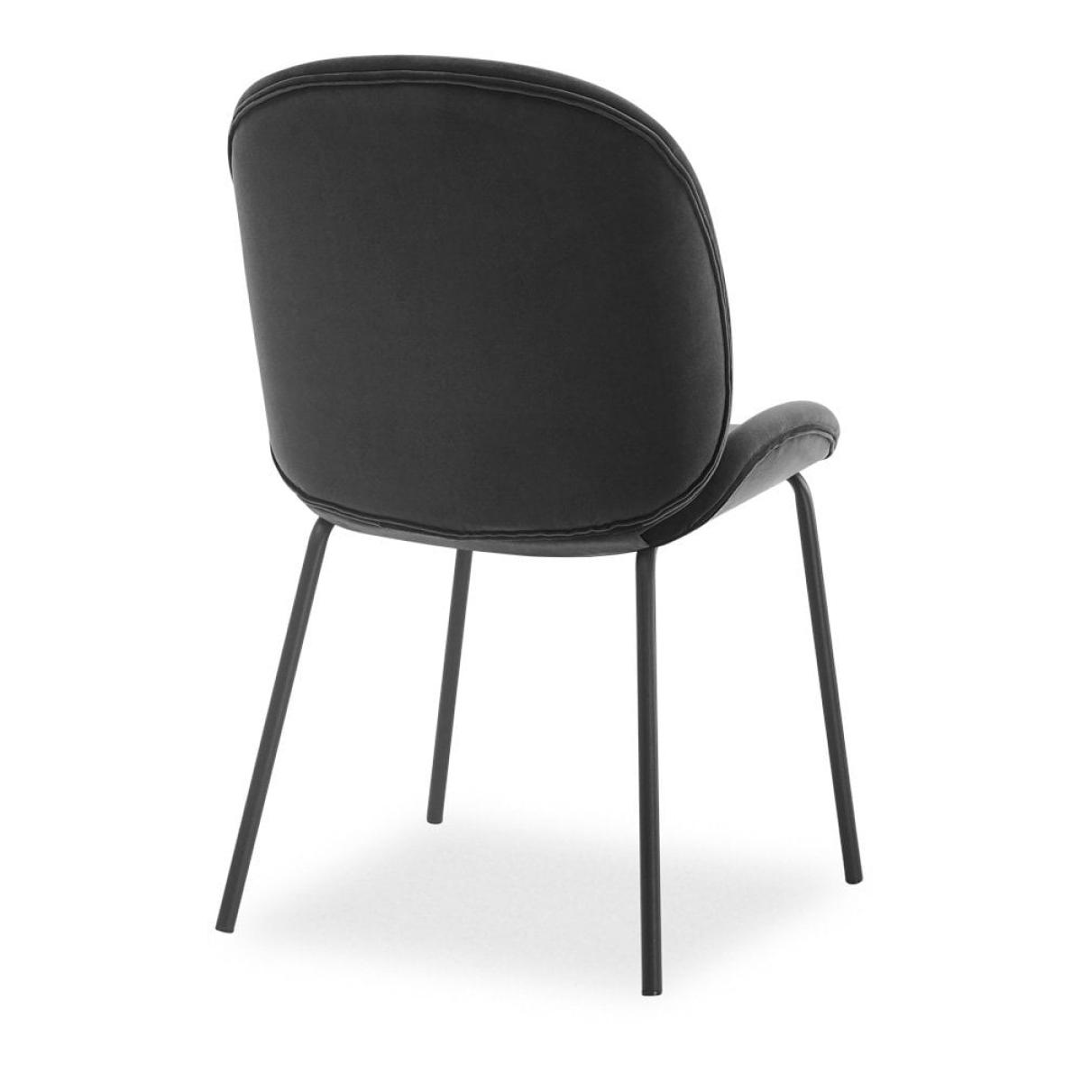 Hoxton Dining Chair, Midnight Grey Sustainable Velvet – image 7