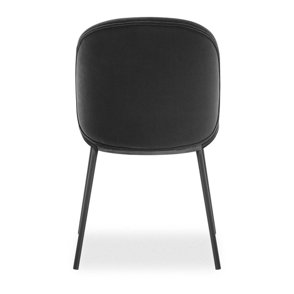 Hoxton Dining Chair, Midnight Grey Sustainable Velvet – image 8