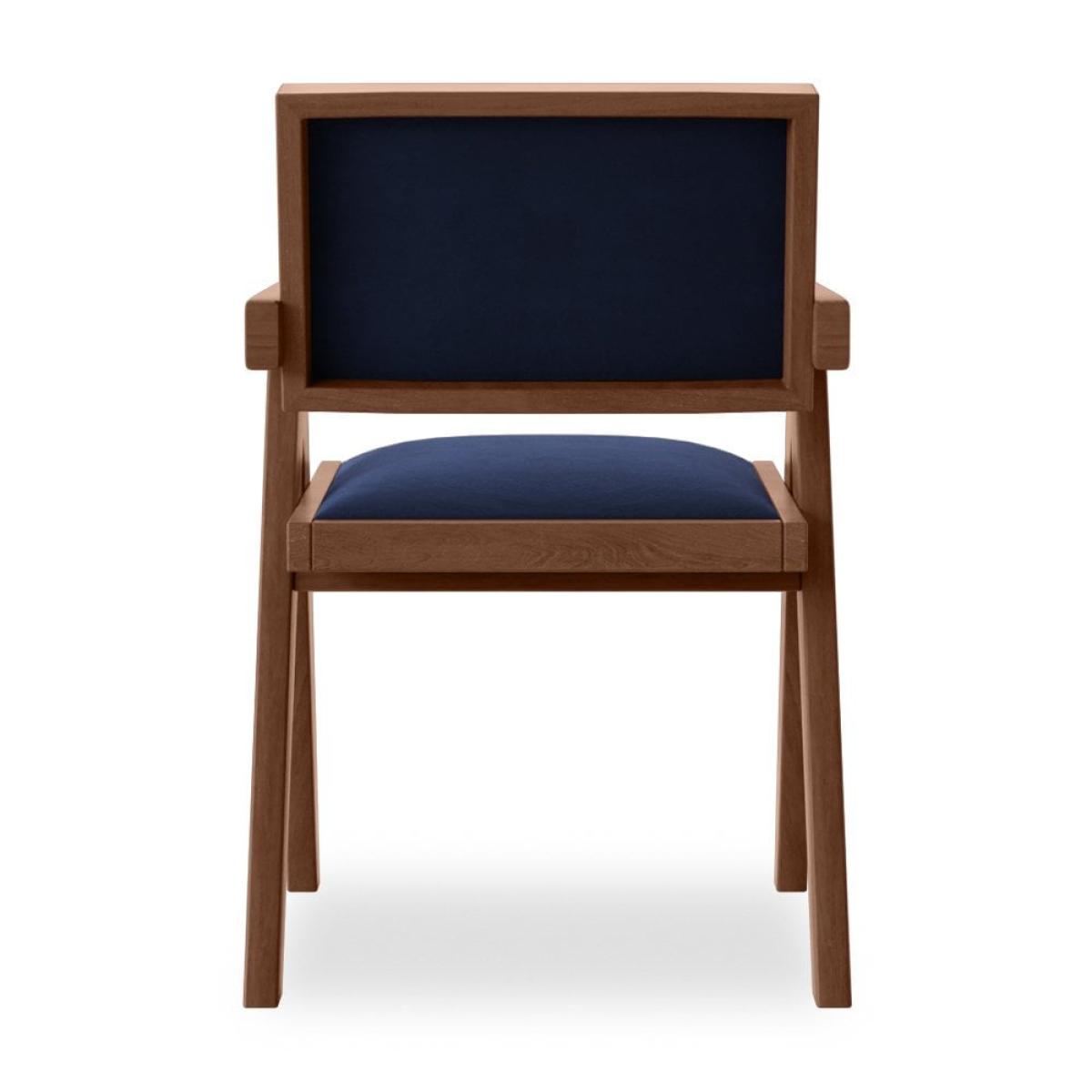 £20 Off Goswell Wooden Carver Dining Chair, Royal Blue Sustainable Velvet & Walnut – image 7