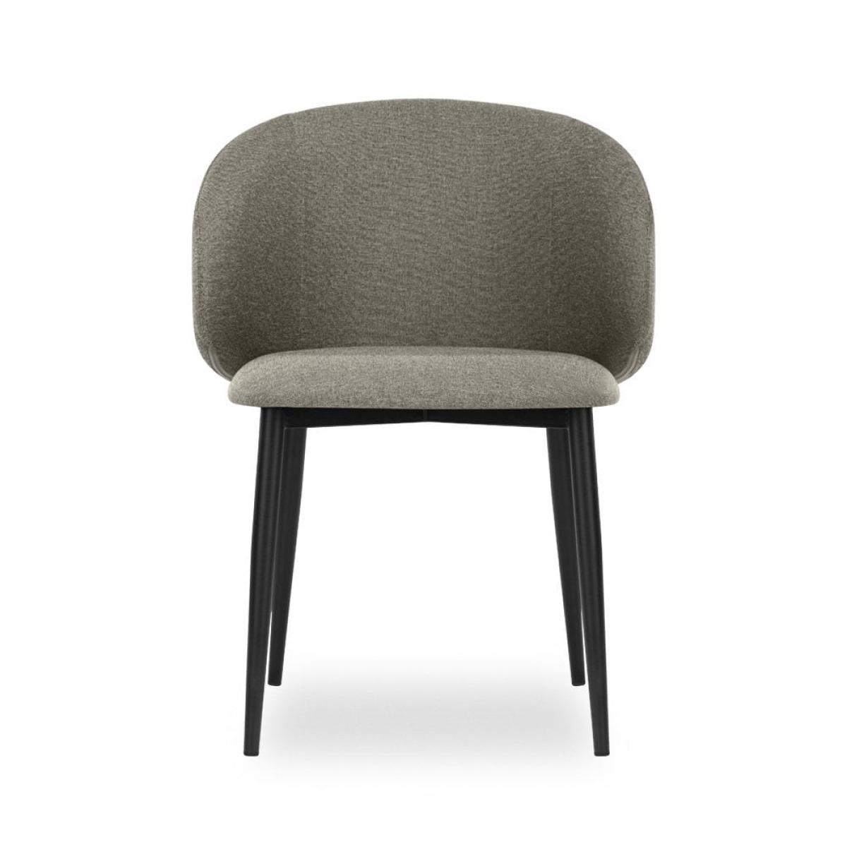 Cameron Dining Chair, Specked Grey Sustainable Fabric & Black – image 4