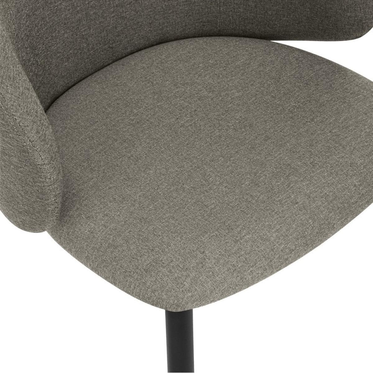 Cameron Dining Chair, Specked Grey Sustainable Fabric & Black – image 7
