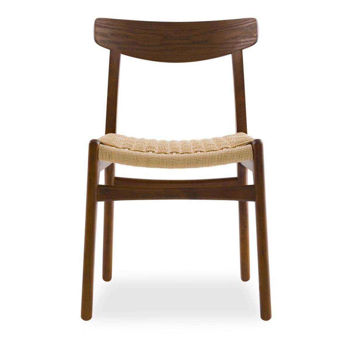 Camberwell Dining Chair, Natural Weave & Walnut – image 3