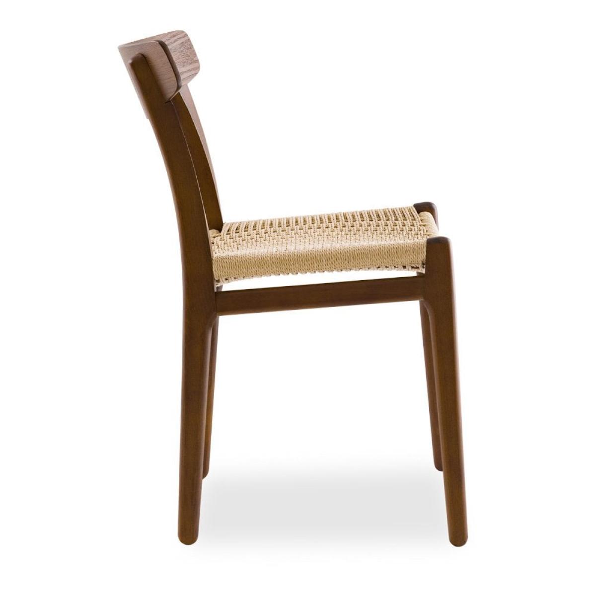 Camberwell Dining Chair, Natural Weave & Walnut – image 4