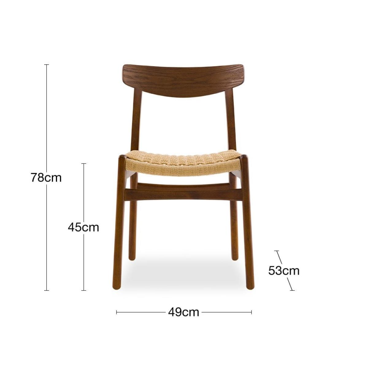 Camberwell Dining Chair, Natural Weave & Walnut – image 9