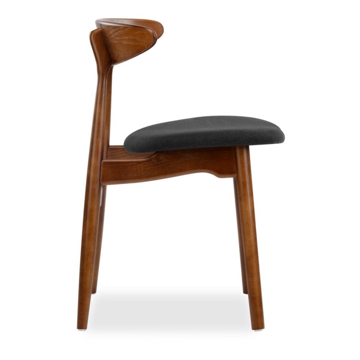 Malmros Dining Chair, Dark Grey & Walnut – image 5