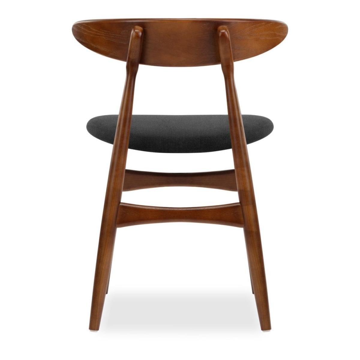 Malmros Dining Chair, Dark Grey & Walnut – image 7
