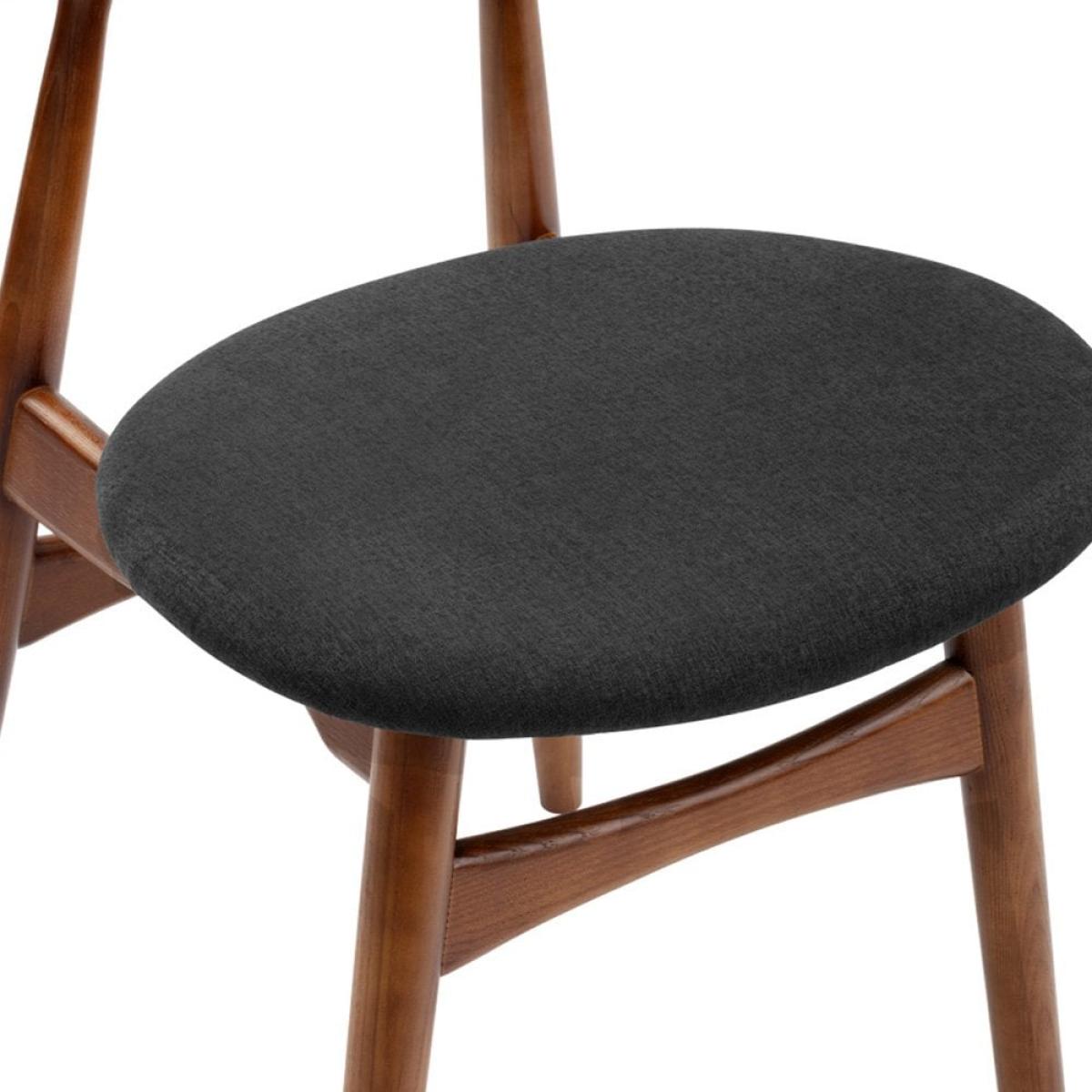 Malmros Dining Chair, Dark Grey & Walnut – image 8