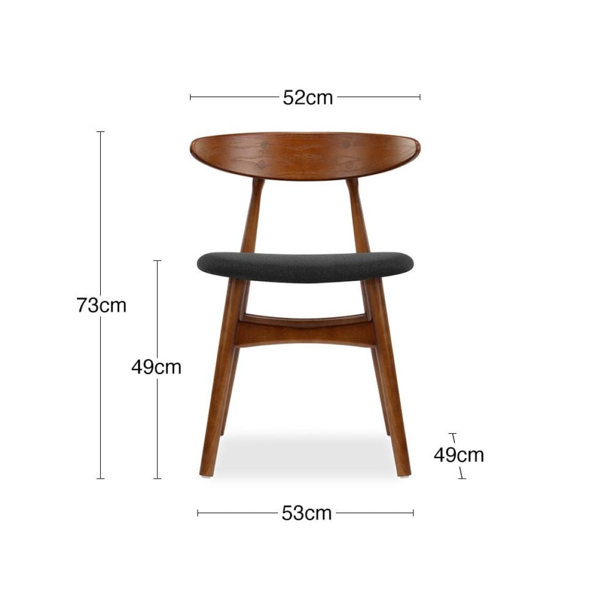 Malmros Dining Chair, Dark Grey & Walnut – image 9