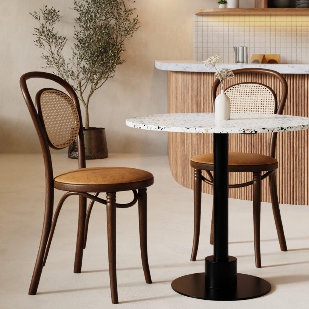 Bentwood Dining Chair, Walnut & Vintage Tan – image 2