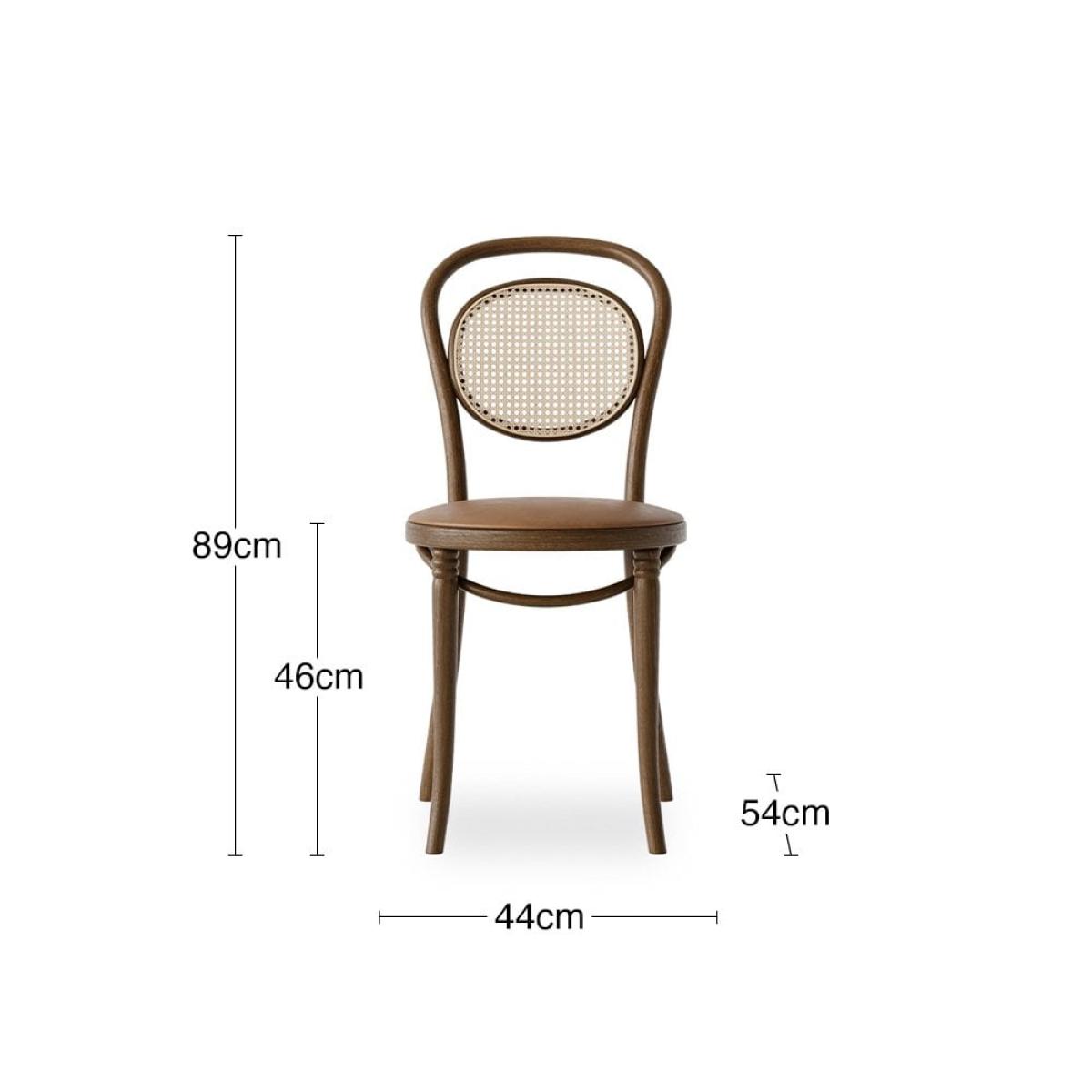 Bentwood Dining Chair, Walnut & Vintage Tan – image 9
