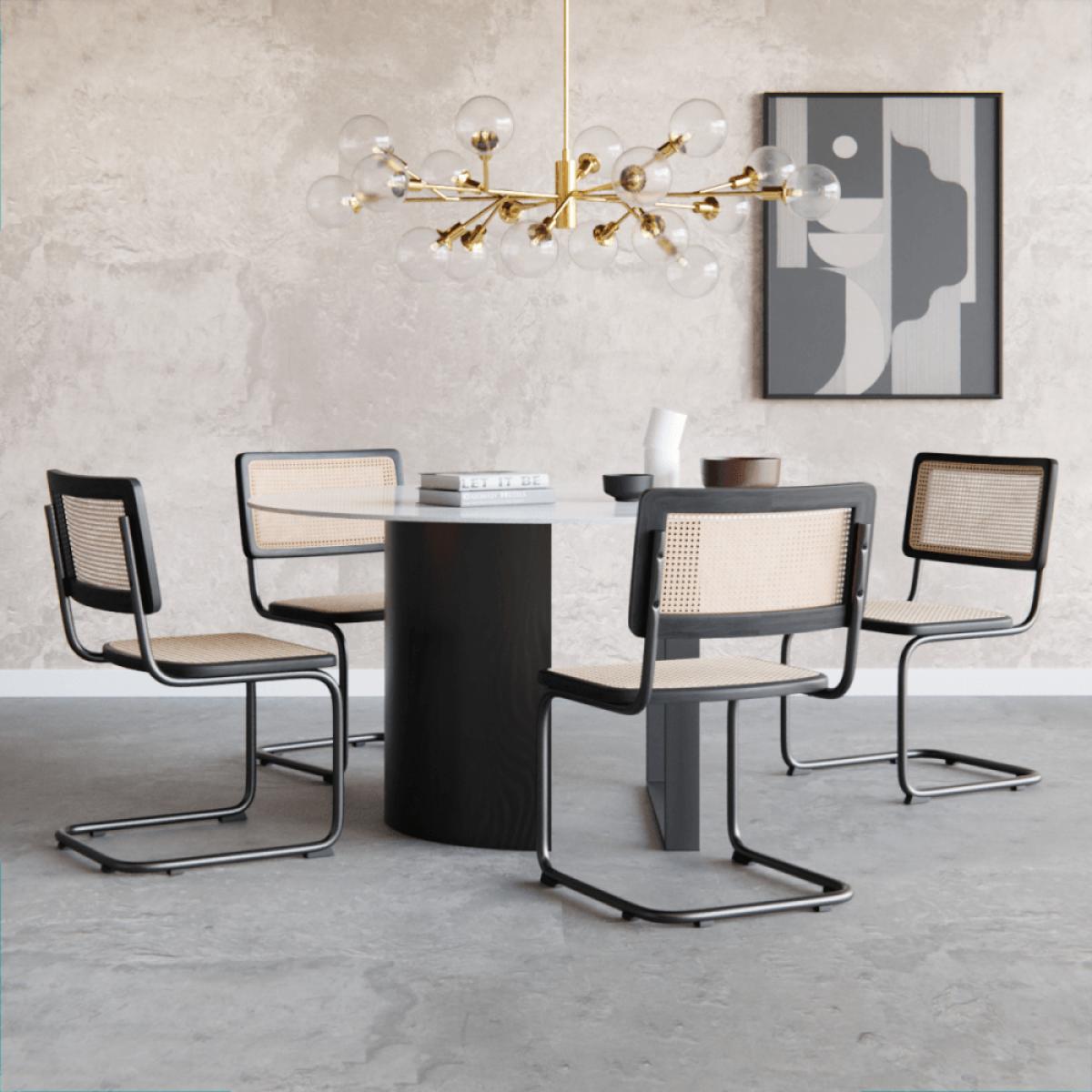 £20 Off Kenton Dining Chair, Black & Chrome Leg Colour: Chrome – image 2