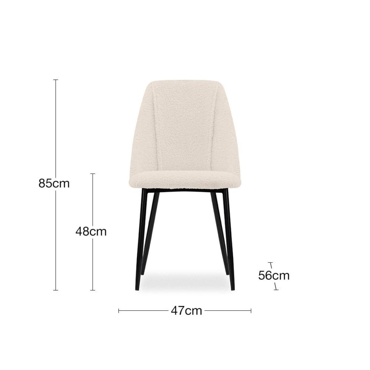 £20  Off  Marco Dining Chair, Ivory White Boucle – image 9