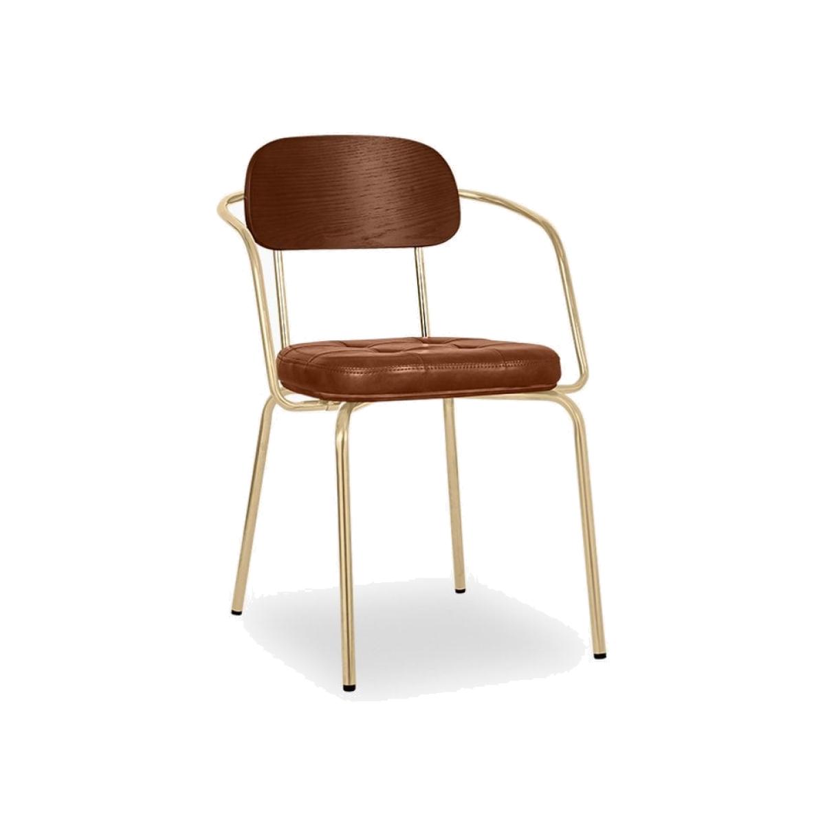 Maddox Carver Dining Chair, Vintage Tan – image 1