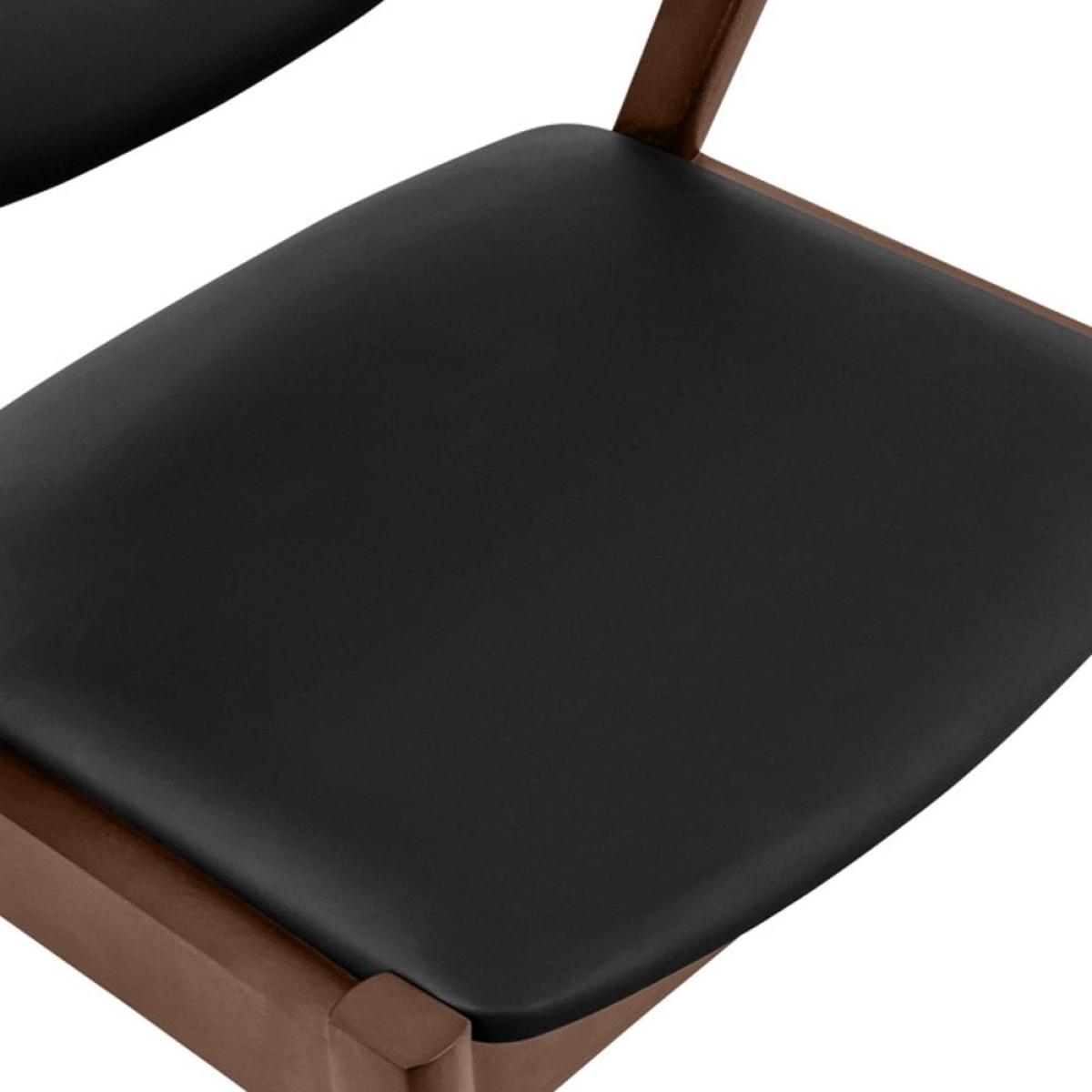 Ottis Wooden Carver Dining Chair, Black & Walnut – image 3