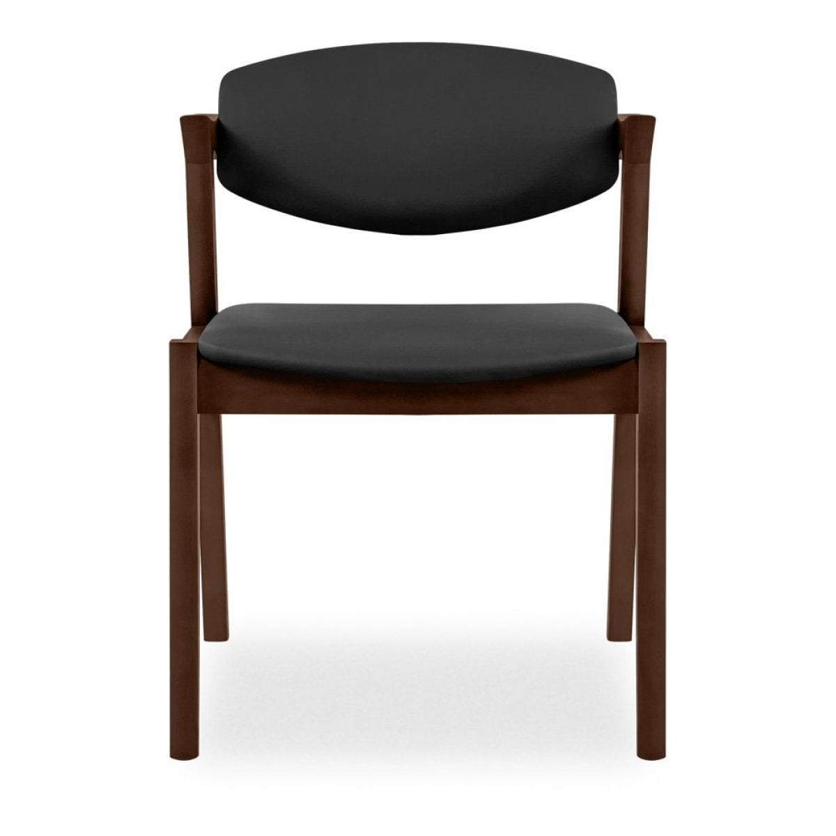 Ottis Wooden Carver Dining Chair, Black & Walnut – image 4