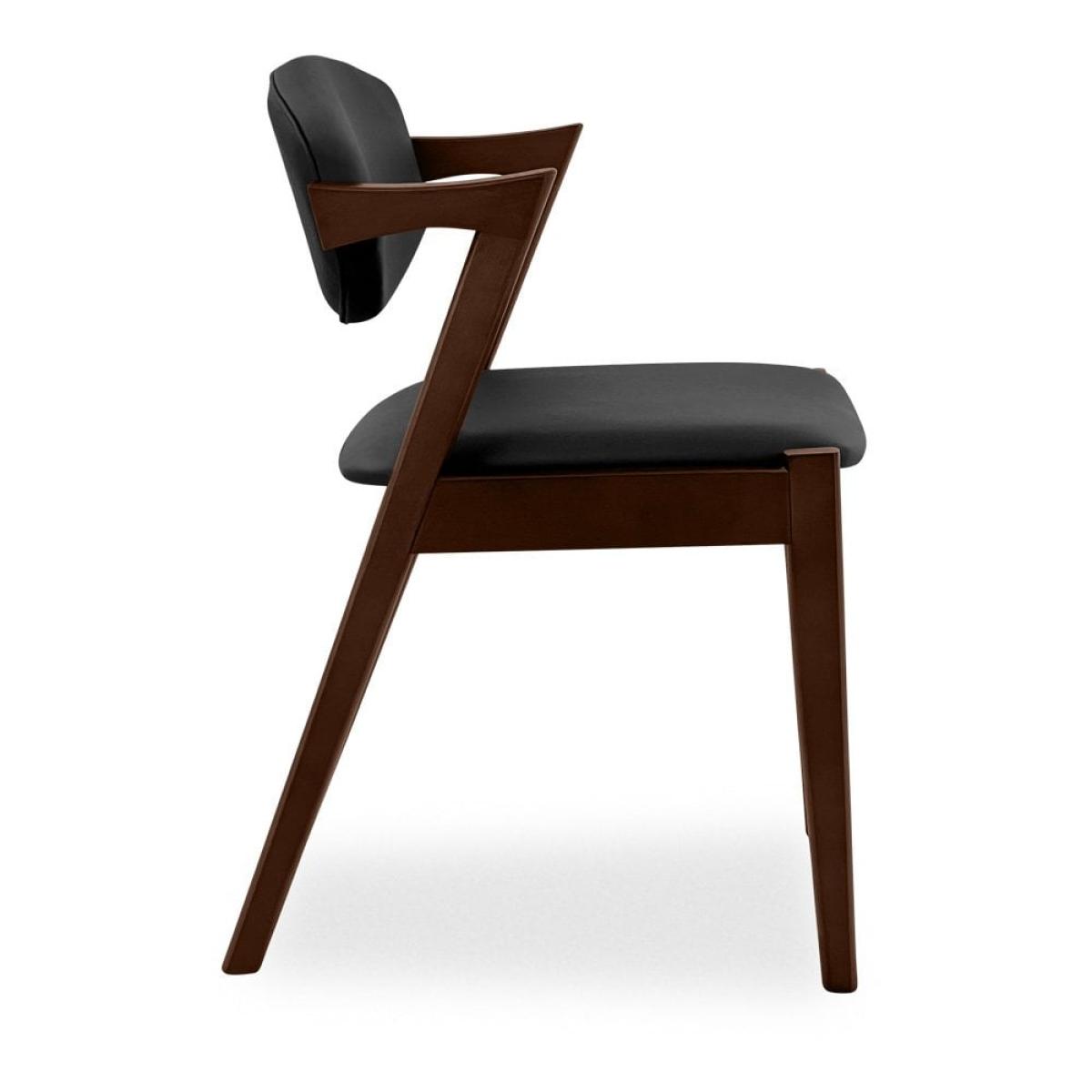 Ottis Wooden Carver Dining Chair, Black & Walnut – image 5