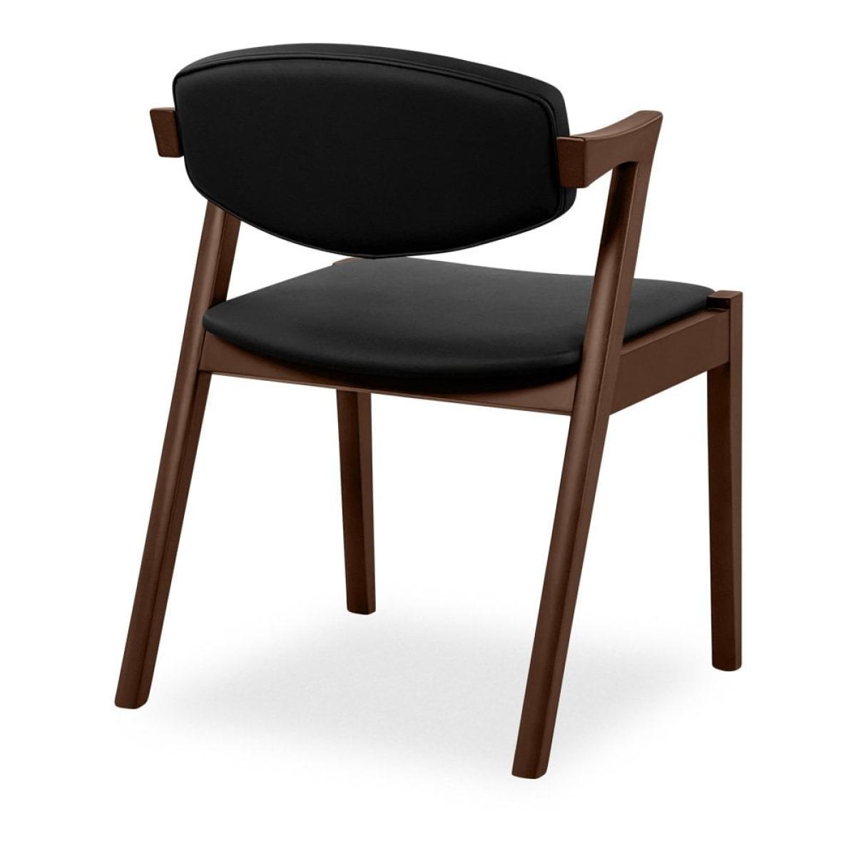 Ottis Wooden Carver Dining Chair, Black & Walnut – image 6