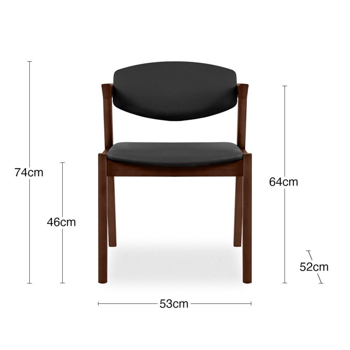 Ottis Wooden Carver Dining Chair, Black & Walnut – image 8