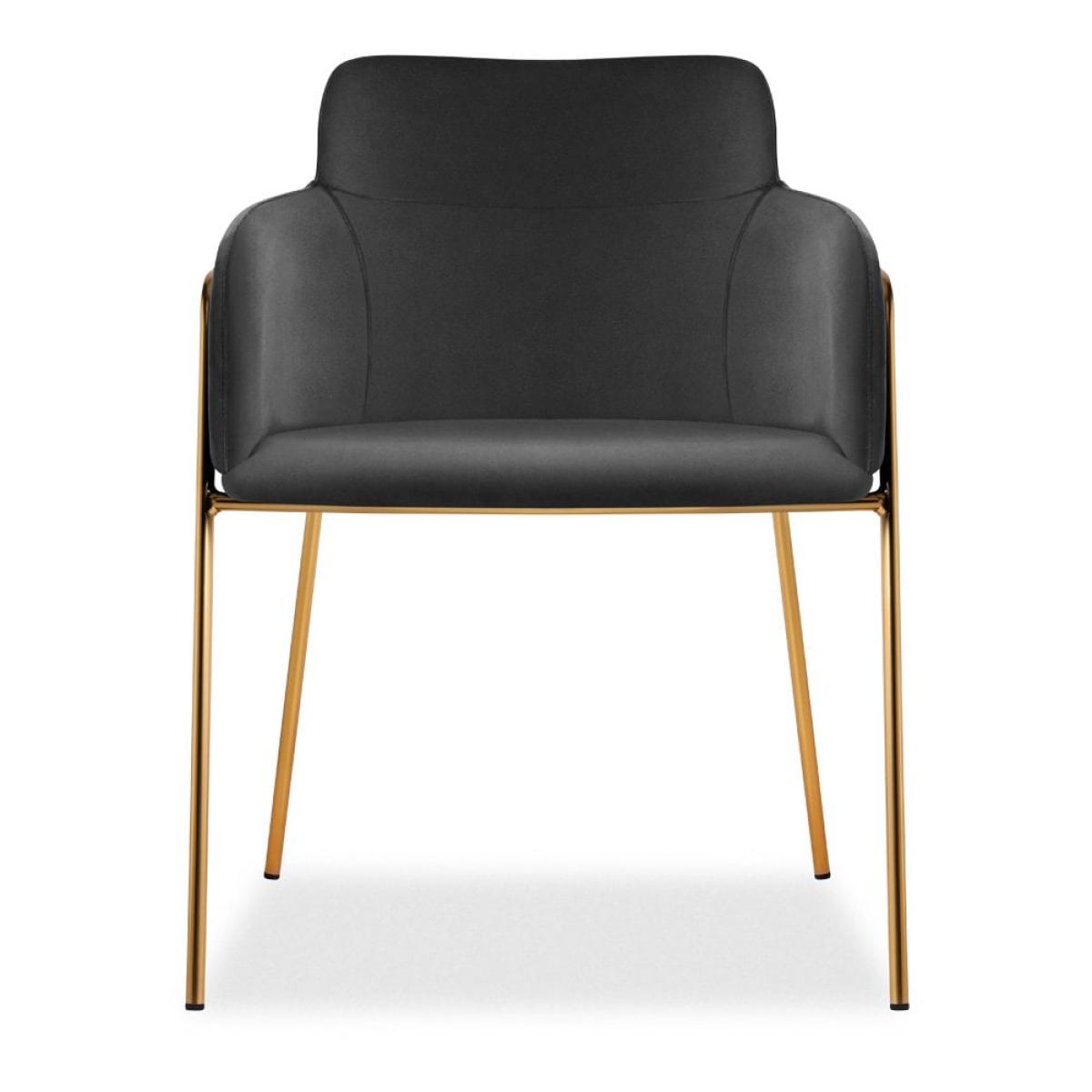 Harriet Carver Dining Chair, Midnight Grey Recycled Velvet – image 4