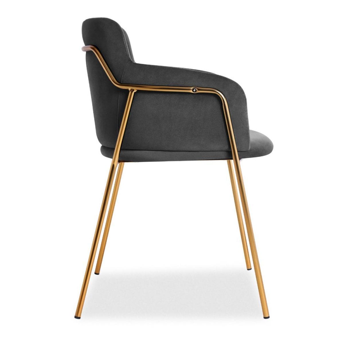 Harriet Carver Dining Chair, Midnight Grey Recycled Velvet – image 5