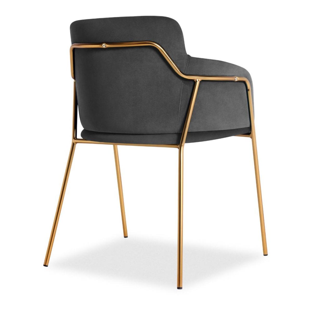 Harriet Carver Dining Chair, Midnight Grey Recycled Velvet – image 6