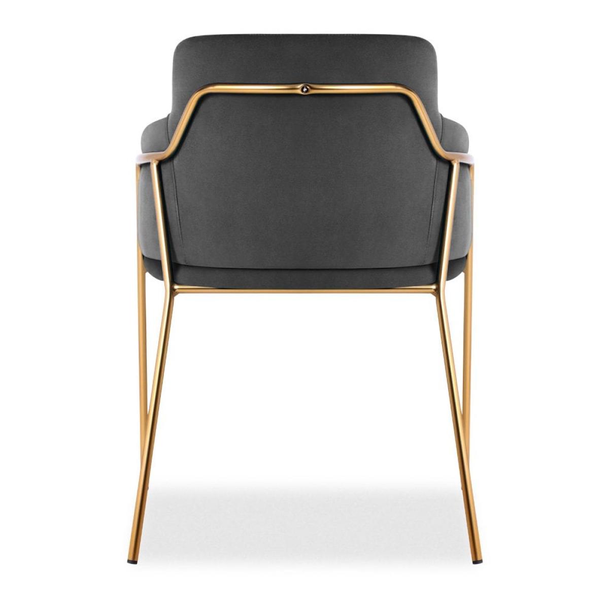 Harriet Carver Dining Chair, Midnight Grey Recycled Velvet – image 7