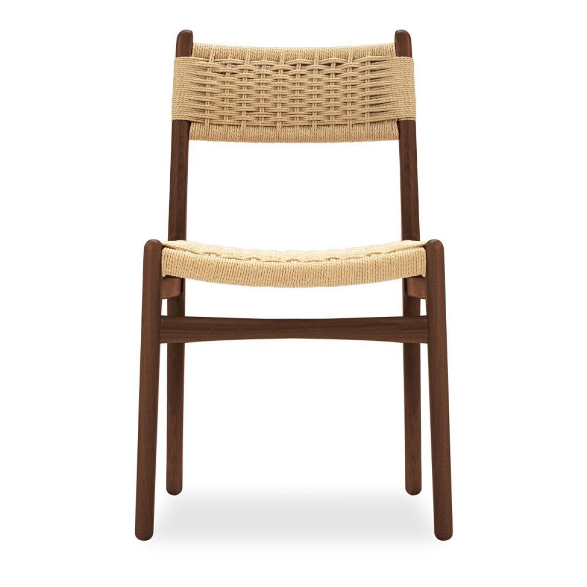 Alma Dining Chair, Natural Weave & Walnut – image 4