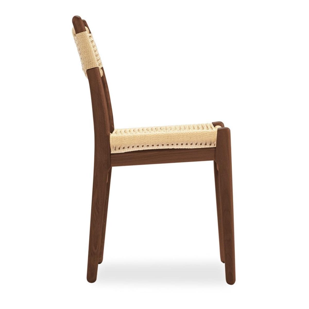 Alma Dining Chair, Natural Weave & Walnut – image 6
